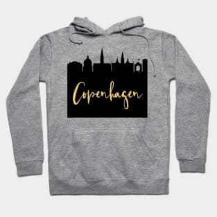 COPENHAGEN DENMARK DESIGNER SILHOUETTE SKYLINE ART Hoodie